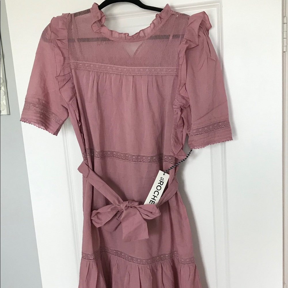 St Roche Blush Pink Ruffle Dress - NWT